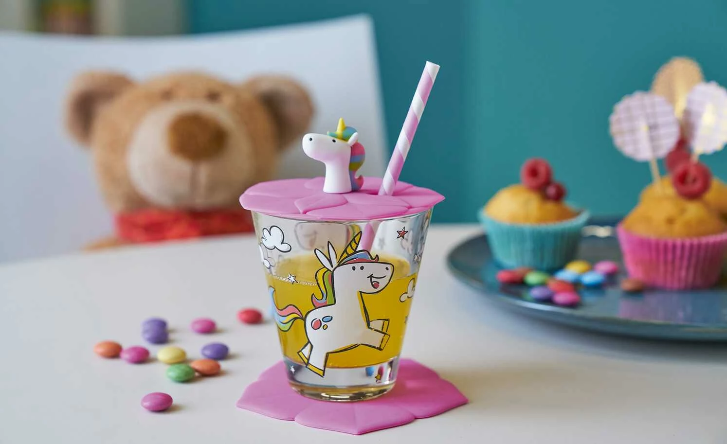 LEONARDO Kinder Trink - Set 9-tlg. Flamingo /Einhorn / Panda Bambini | Flamingo / Einhorn / Panda – Bild 4