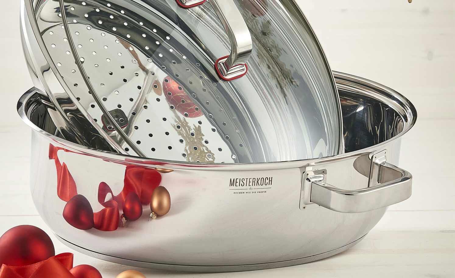 Meisterkoch Bräter mit Glasdeckel, 3-teilig FOCUS – Bild 2